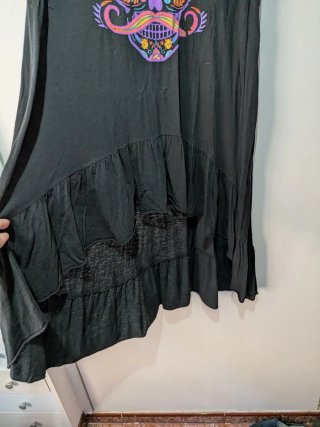 Vestido largo calavera multicolor
