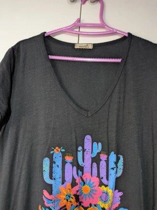 Vestido largo calavera multicolor