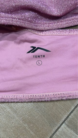 Top Bikini Asimétrico Rosa Purpurina Talla L