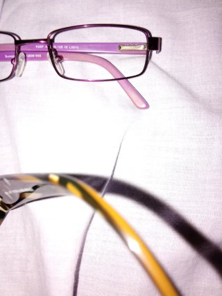 Montura de gafas Sunoptic morado y marrón