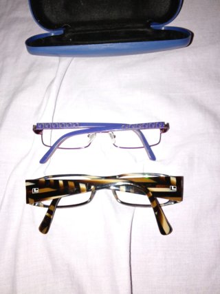 Montura de gafas Sunoptic morado y marrón