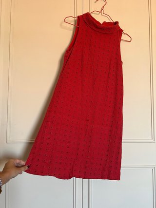 Vestido rojo estilo Twiggy