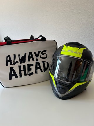 Casco LS2 Storm V1 Negro/Amarillo Flúor  Talla L