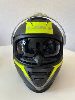Casco LS2 Storm V1 Negro/Amarillo Flúor  Talla L