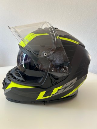 Casco LS2 Storm V1 Negro/Amarillo Flúor  Talla L