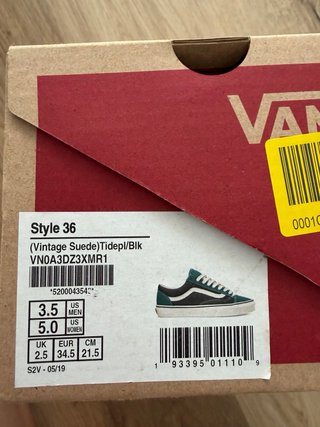 Zapatos Vans Old Skool Verdes y Negros