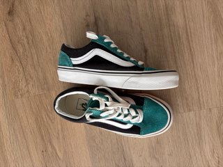 Zapatos Vans Old Skool Verdes y Negros
