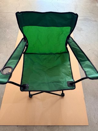 Silla de camping plegable verde