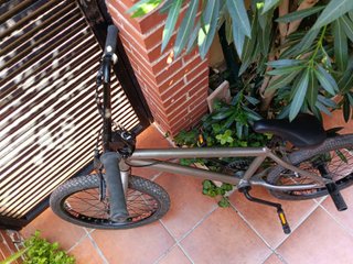 Bicicleta BMX plateada