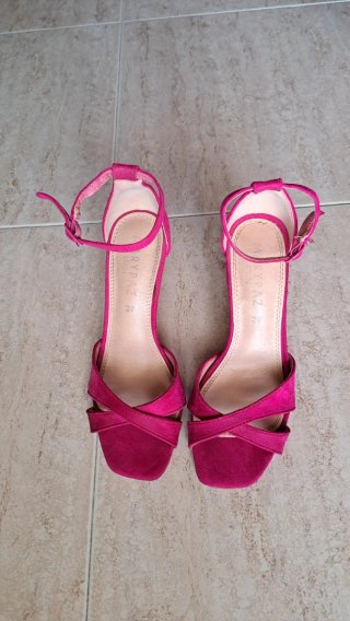 Sandalias tacón Marypaz rosa talla 37