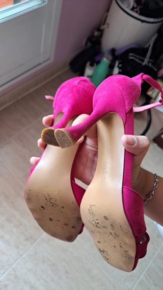 Sandalias tacón Marypaz rosa talla 37