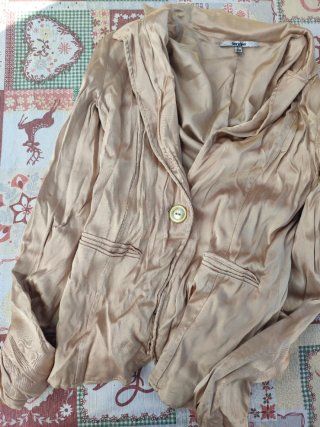 Chaqueta americana dorada levita