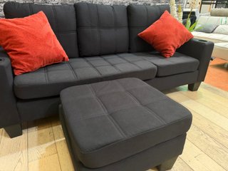 Sofá modular con puf convertible a chaise longue