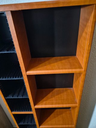 Estantería CD Madera Marrón Negra