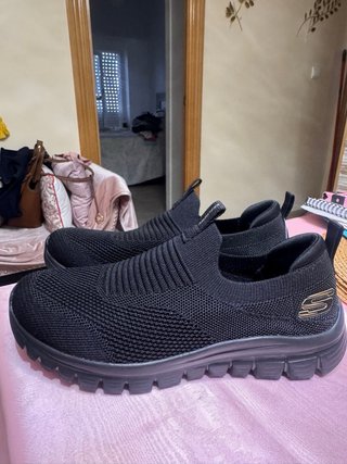 Zapatillas Skechers Negras Mujer Talla 37