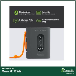 Muse M132WM reproductor cassette bluetooth batería