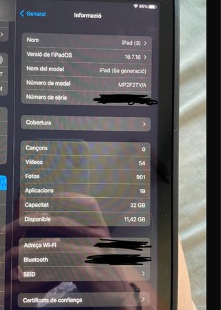 iPad 5ª Gen Plata/Gris Espacial