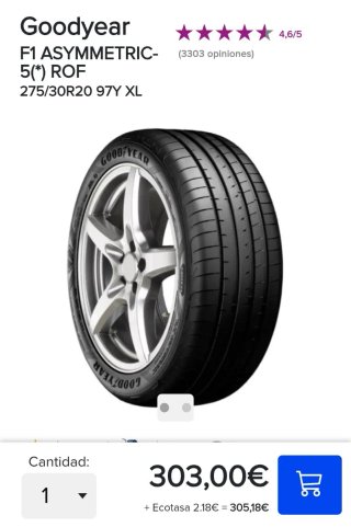 2 Neumáticos GoodYear 275/30/20 BMW