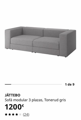 Sofá JÄTTEBO Ikea 2 años