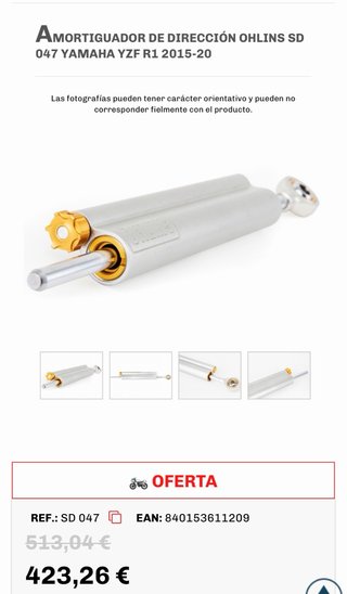 Amortiguador Öhlins SD 047 Yamaha R1 09-14