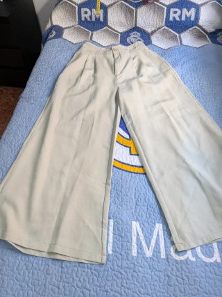 Pantalón ancho verde talla única