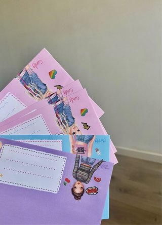 Carpeta diseño TOPModel +sobre+hojas
