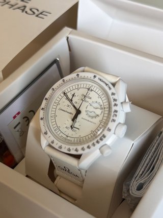 Omega Swatch Speedmaster Moonwatch Blanco