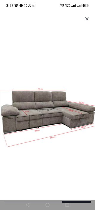 Sofá cama chaise longue lado derecho - Nuevo