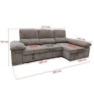 Sofá cama chaise longue lado derecho - Nuevo