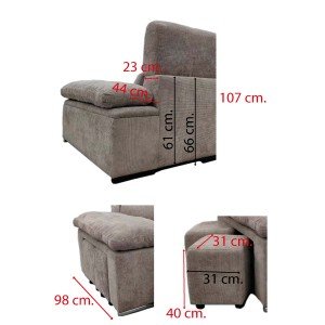 Sofá cama chaise longue lado derecho - Nuevo