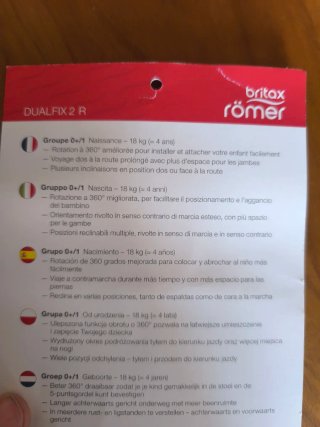 Silla niños Coche Britax Römer Isofix 0-18kg