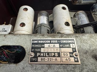 Radio Philips BE-321-A Marrón