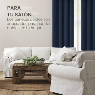 Cortina Opaca Térmica Azul marino 260x140