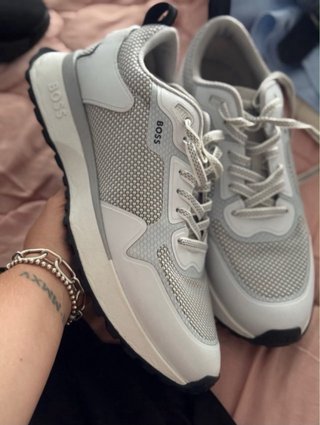Zapatillas HUGO BOSS Hombre Blancas y Grises