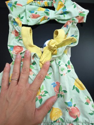 Conjunto verano niña diadema frutas
