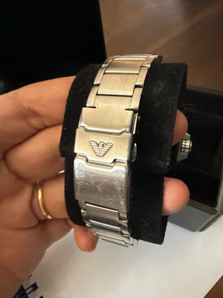 Reloj Emporio Armani Azul y Plateado.