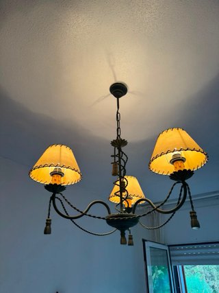 Lámpara techo vintage candelabro