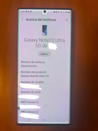Samsung Galaxy Note20 Ultra 5G Negro