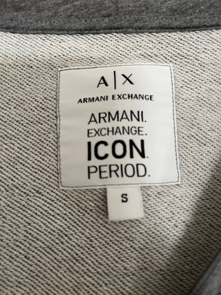 Sudadera Armani Exchange gris cremallera