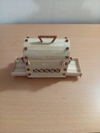Caja joyero artesanal de madera