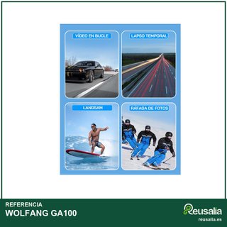 WOLFANG GA100 cámara deportiva 4K sumergible