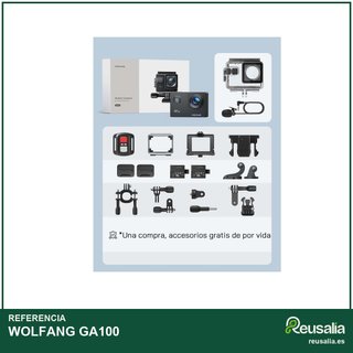 WOLFANG GA100 cámara deportiva 4K sumergible