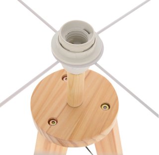 Lámpara Pie Trípode Madera