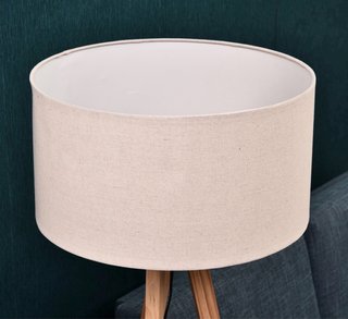 Lámpara Pie Trípode Madera