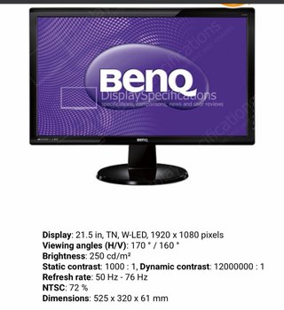 Pantalla BenQ 22 Full HD HDMI
