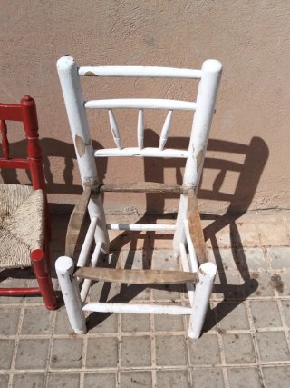 2 Sillas Rústicas Bajitas Niños