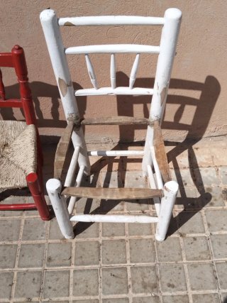 2 Sillas Rústicas Bajitas Niños