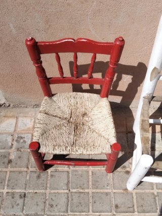 2 Sillas Rústicas Bajitas Niños