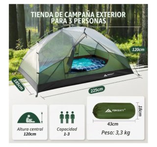 Tienda de campaña 3 personas