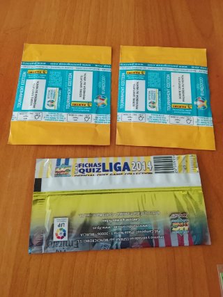 Sobres Panini Euro 2020 y Fichas Quiz Liga 2014